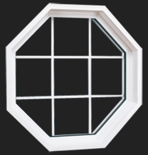 Fenêtres architecturales en PVC hexagonales