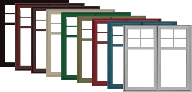 Modèles de fenêtres en plusieurs couleurs